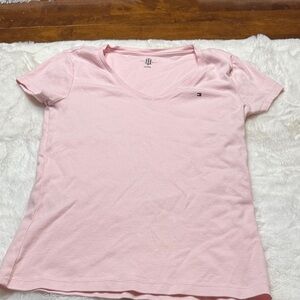 Tommy Hilfiger Women's Light Pink Short Sleeve Tee
